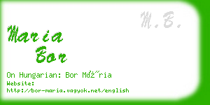 maria bor business card